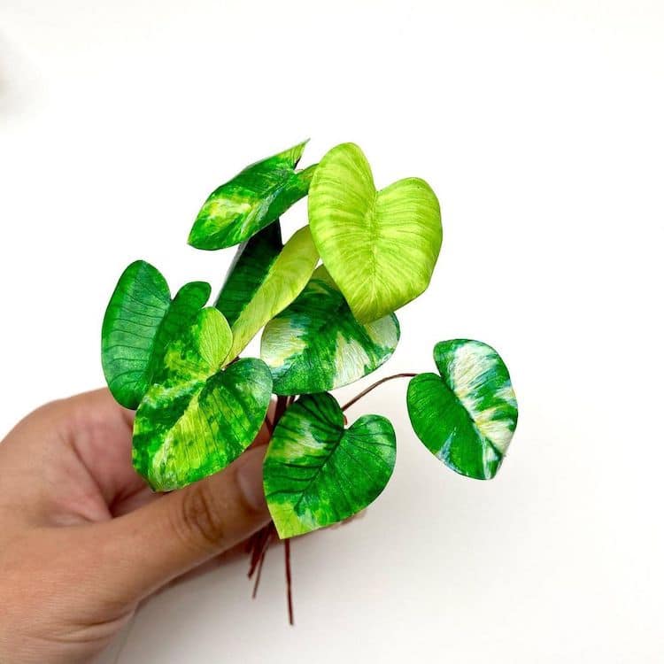 Plantas de papel en miniatura por Craftifact