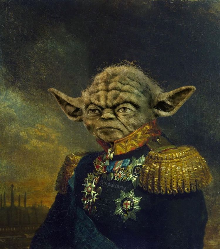 retratos militares de star wars