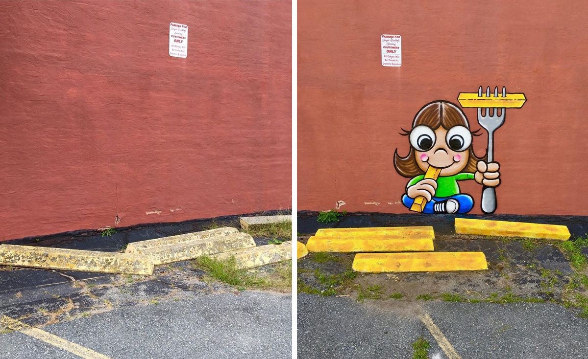 Spray Paint Street Art by Tom Bob