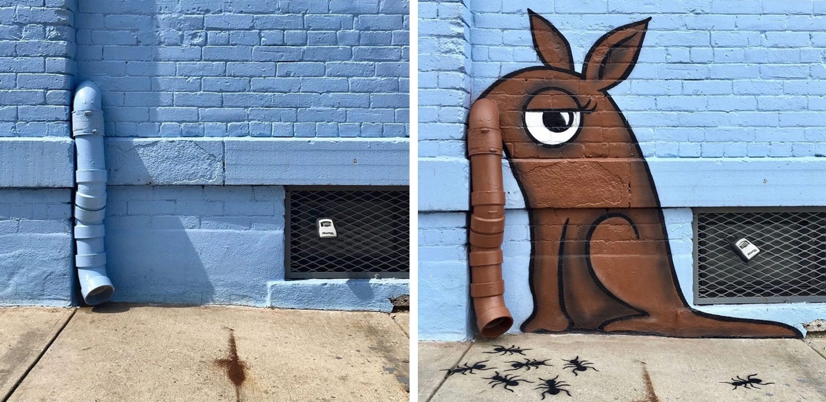 Obras de arte callejero por Tom Bob