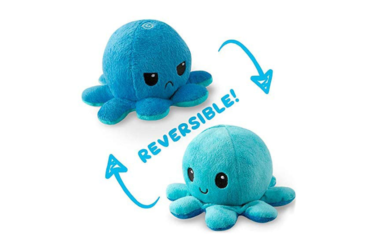 Peluche de pulpo reversible