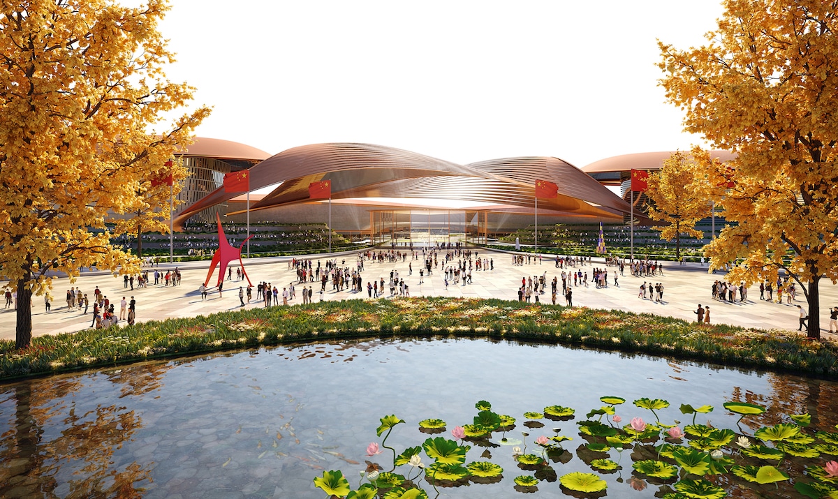 Building Rendering for an Exhibition Center in China