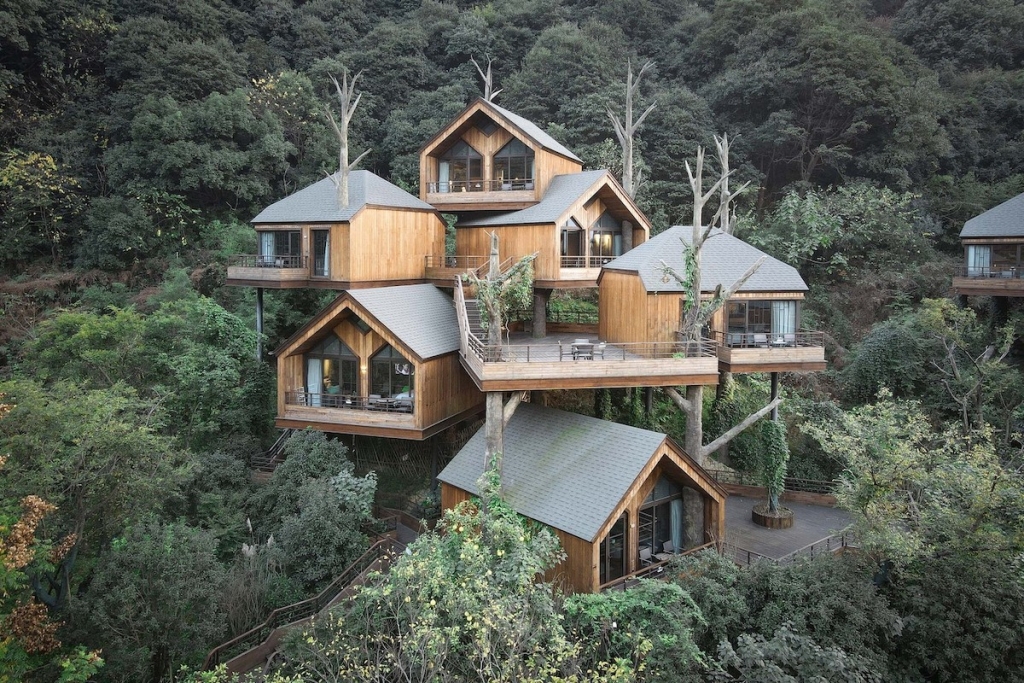 WH Studio Designs Whimsical “Tree House” Resort in Hangzhou