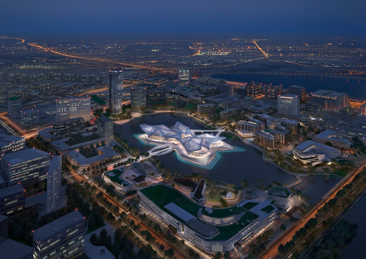 Zaha Hadid Architects’ Stunning New Zhuhai Jinwan Civic Art Centre Is Now Under Construction in Southern China