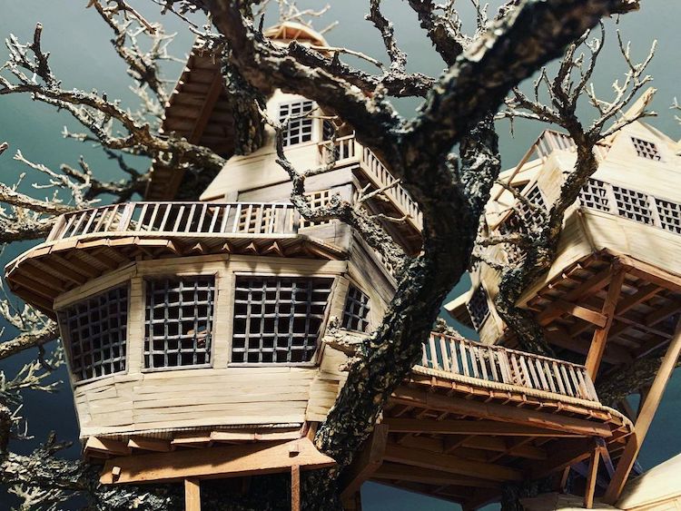 Casas del árbol en miniatura por Dave Creek