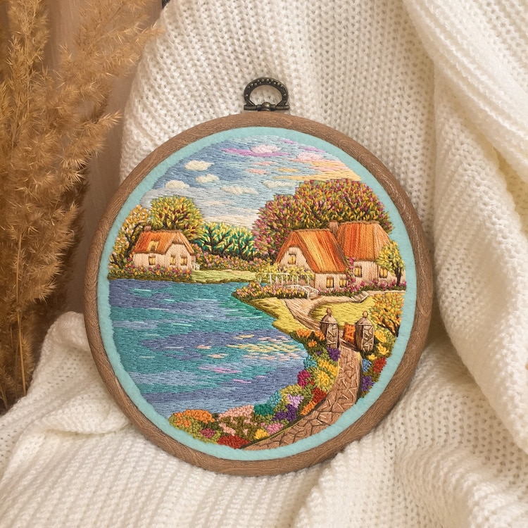 Embroidered Landscapes by MagicFromWonderland