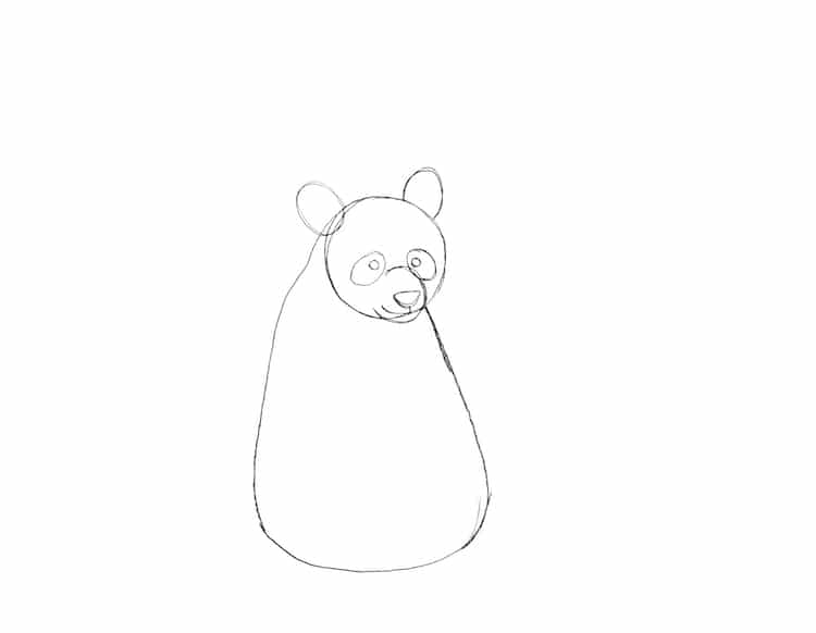 how to draw a baby panda step by step