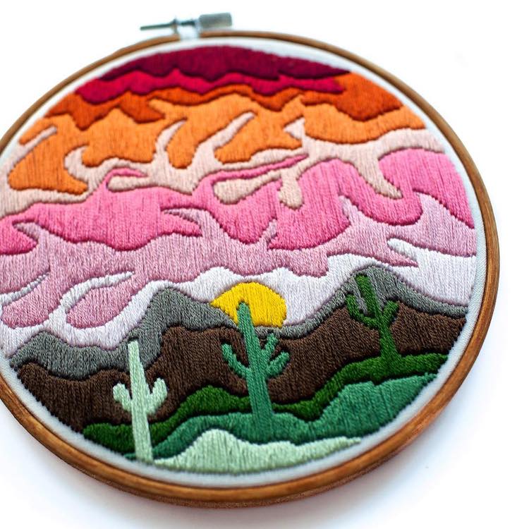 Colorful Nature Embroidery Art by Jen Ann Smith