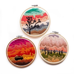 Nature-Inspired Embroidery Art Captures the Beauty of the Sunset