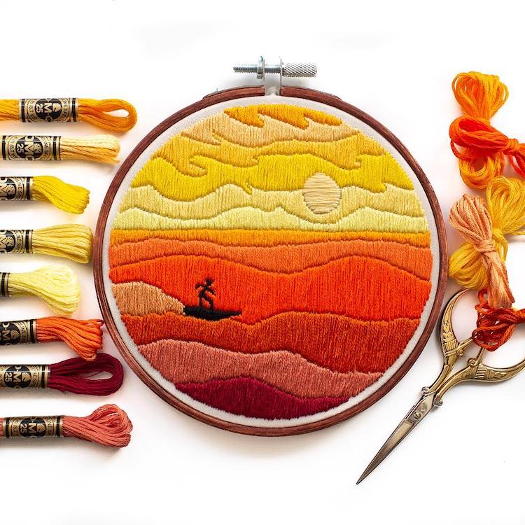 Colorful Nature Embroidery Art by Jen Ann Smith