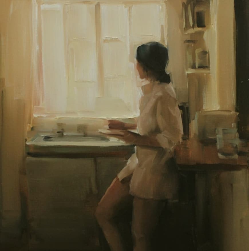 Atmospheric Indoor Oil Paintings by Sasha Hartslief