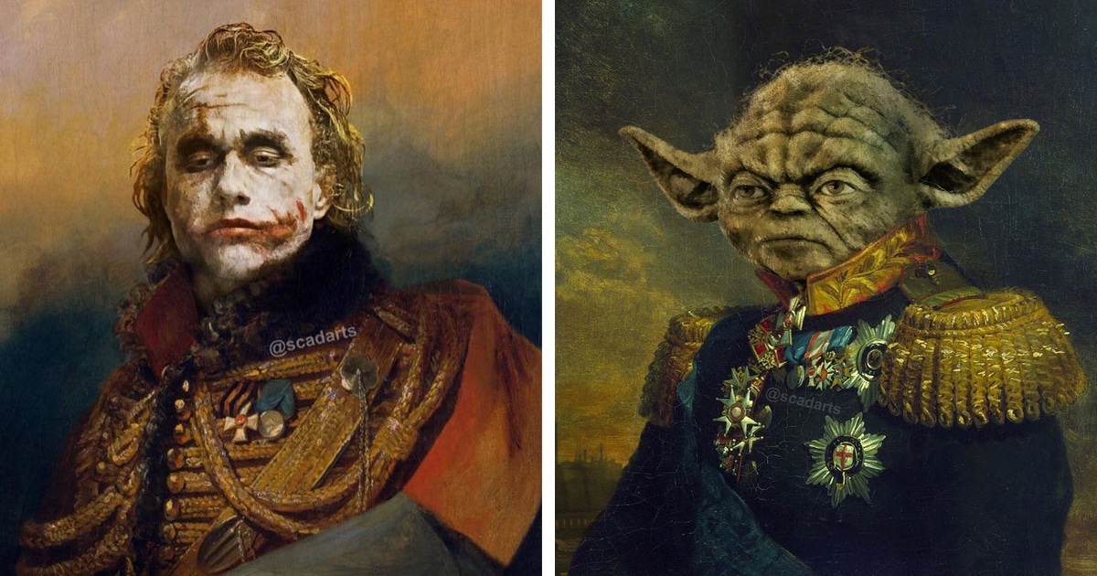 Artist Puts Pop Culture Icons Into Old Military Paintings For Funny Mashups