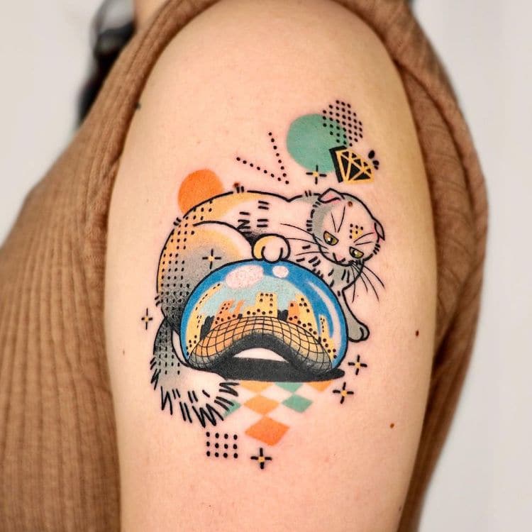 Abstract Animal Tattoos Look Like Characters From Comic Books