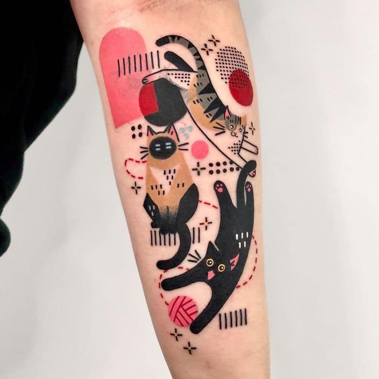 Abstract Animal Tattoos Look Like Characters From Comic Books