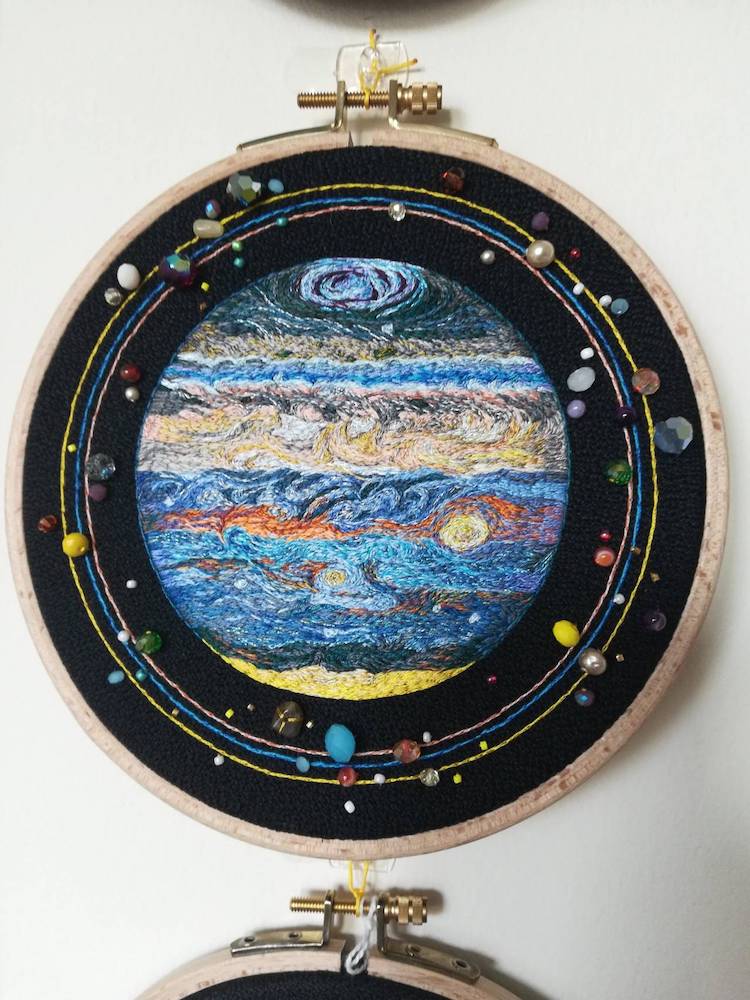 Space Embroidery Designs by Ophélie Trichereau