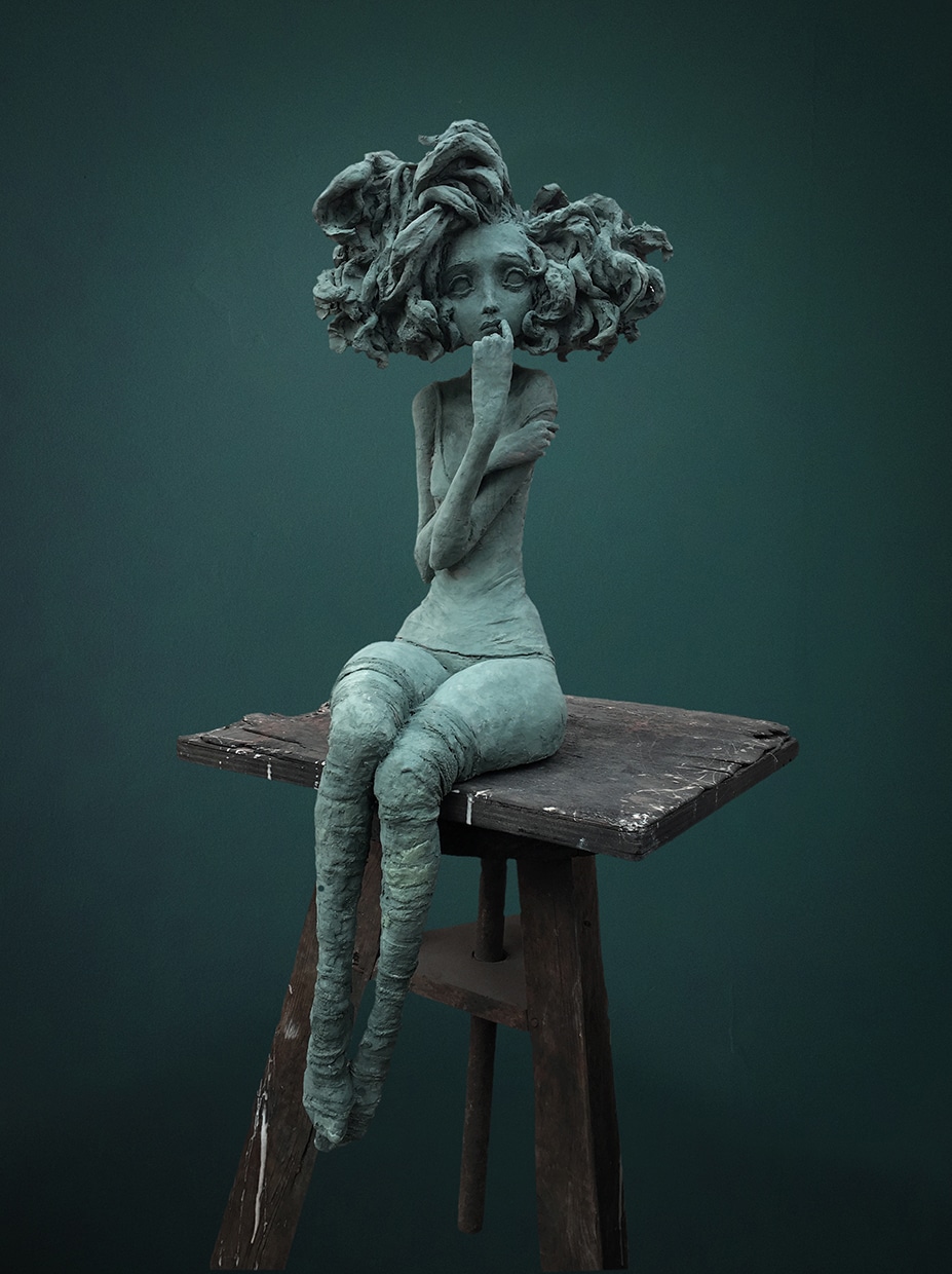 Bronze Sculpture of a Woman by Valerie Hadida