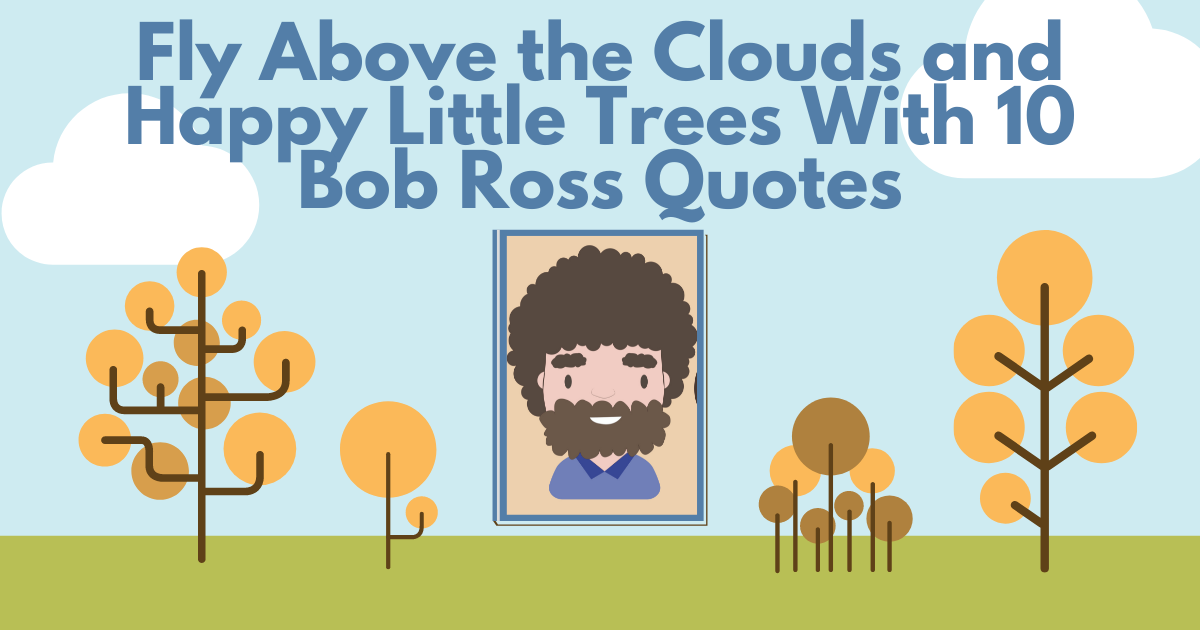 Bob Ross Coasters Happy Trees Happy Clouds Coaster Set Bob Ross Quotes Mug  Coasters Bob Ross Gifts 