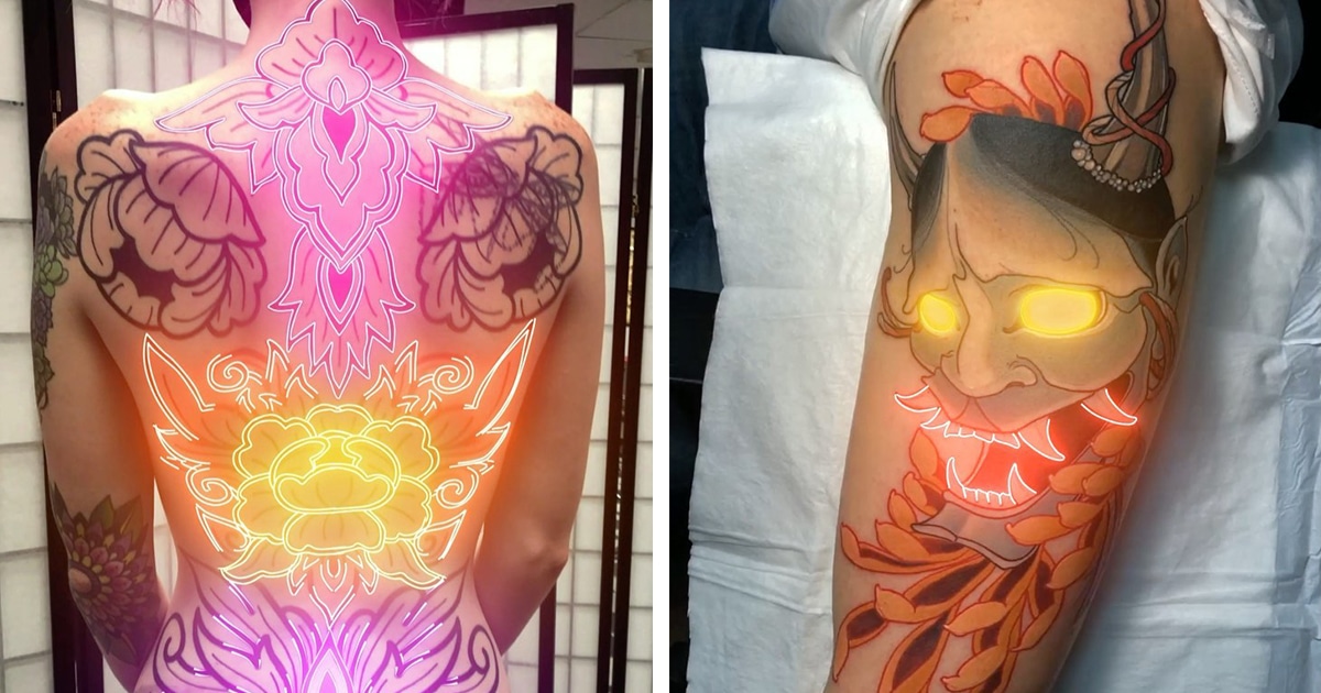 23 Neon Tattoo Ideas That Glow In The Dark  Tattoo Glee