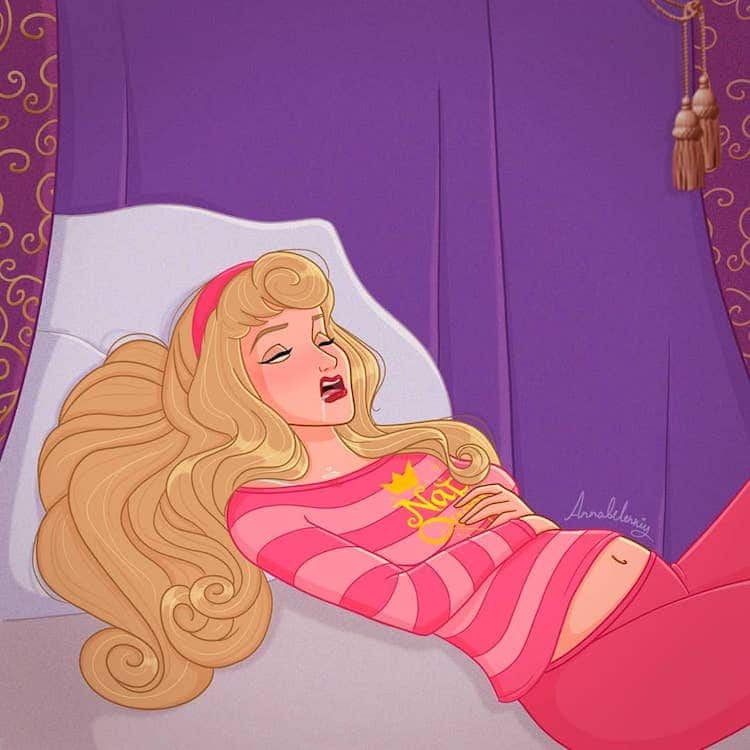 Pregnant Disney Women Illustrations by Anna Belenkiy