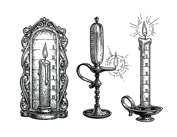 Discover the Candle Clock, A Historic Way to Tell Time and Set Alarms