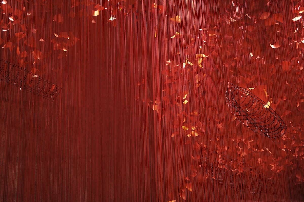 Chiharu Shiota "I Hope..." Thread Art Installation at Konig Galerie