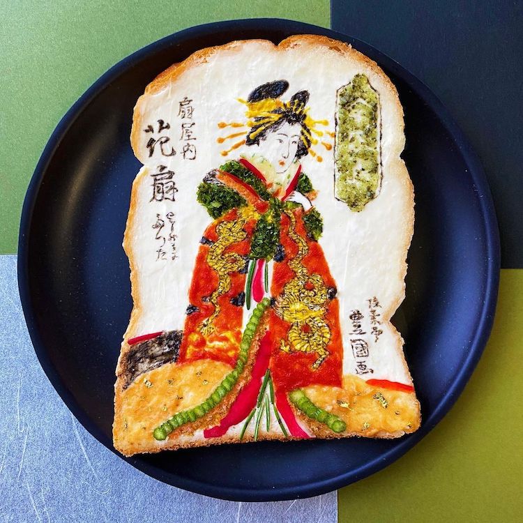 pan tostado decorado por Manami Sasaki