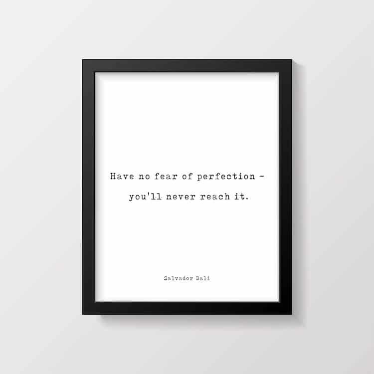 Salvador Dali Quote Poster