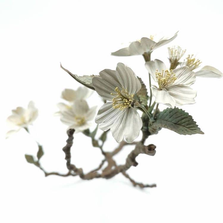Metal Flower Sculptures by Shota Suzuki