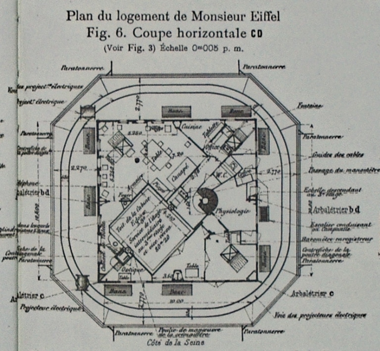Gustave Eiffel Had a Private Apartment at the Top of the Eiffel Tower