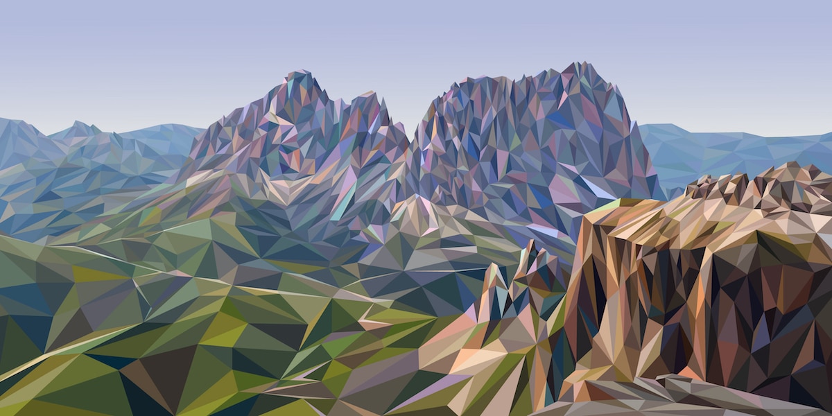 Geometric Landscape Painting