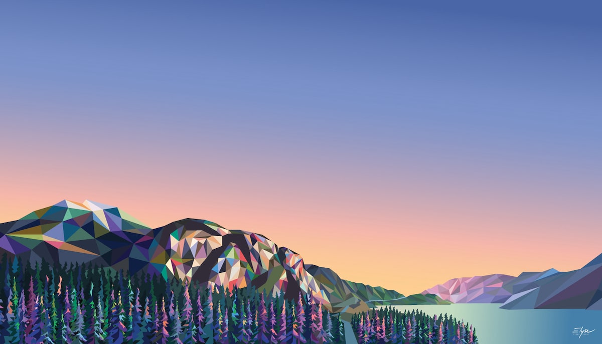 Geometric Landscape Painting