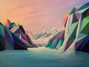 Artist Translates the Mountains Into Geometric Landscape Art