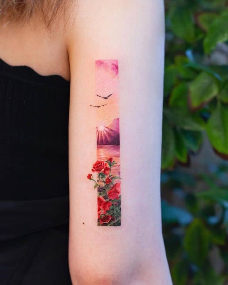 Tatuajes rectangulares inspirados en el arte tradicional chino por Franky Yang