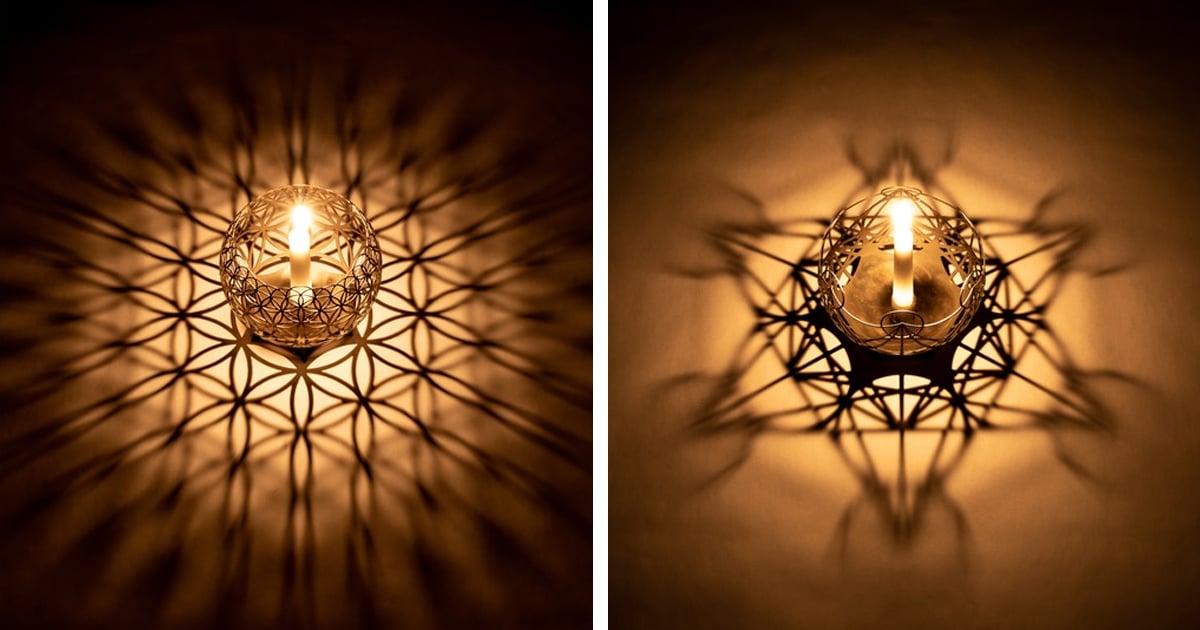 Designer Crafts Sleek Candle Holders That Project Geometric Shapes