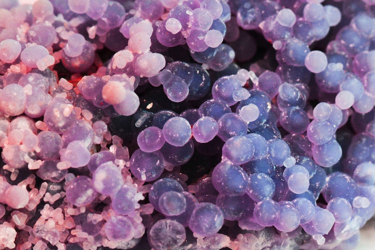 Close View of Grape Agate Clusters