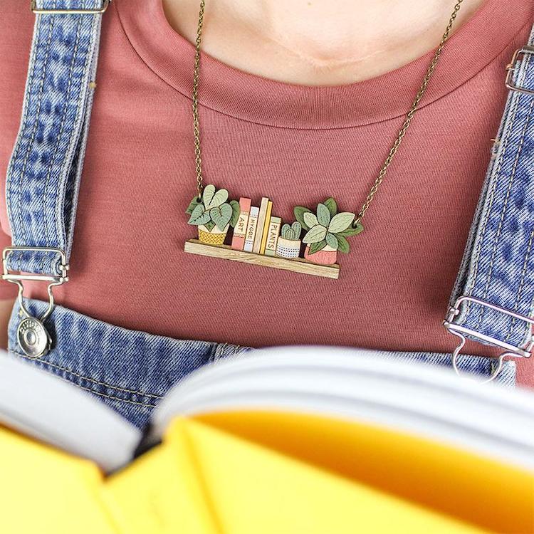 Houseplant Wooden Jewelry by Layla Amber