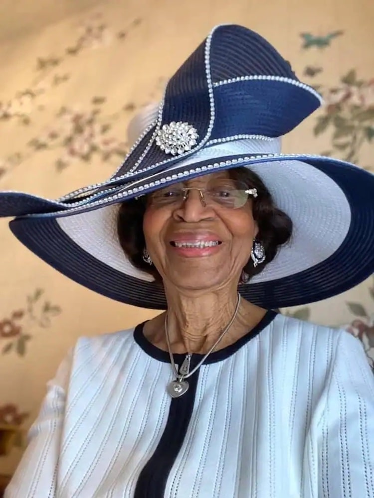 La Verne Ford Wimberly in Church Outfit for Zoom