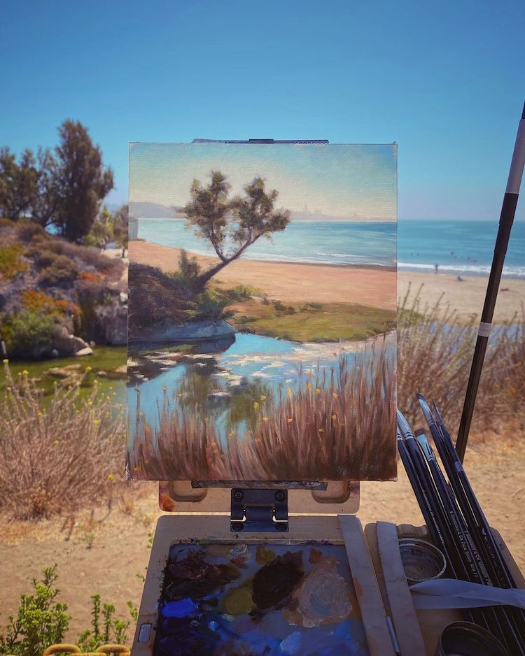 pinturas de paisajes al óleo por Richard Oliver