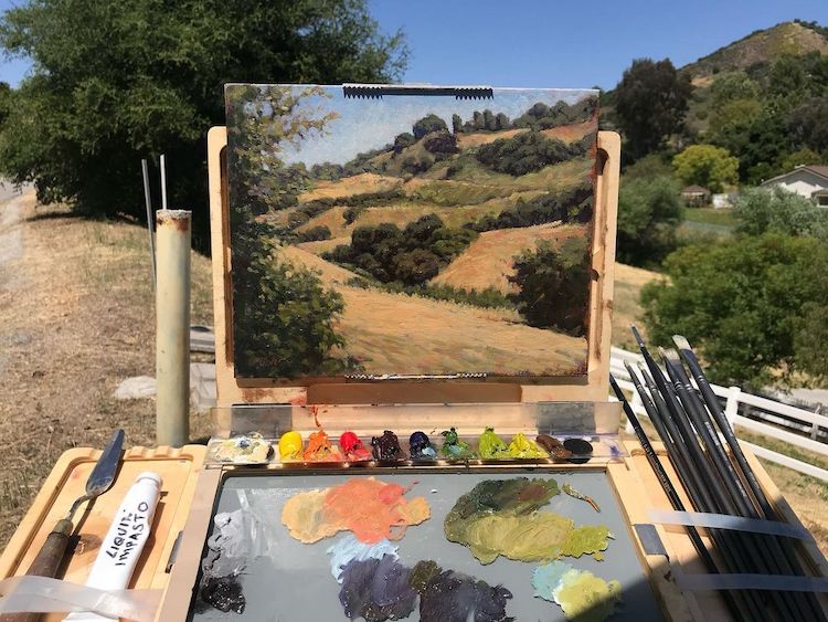 pinturas de paisajes al óleo por Richard Oliver