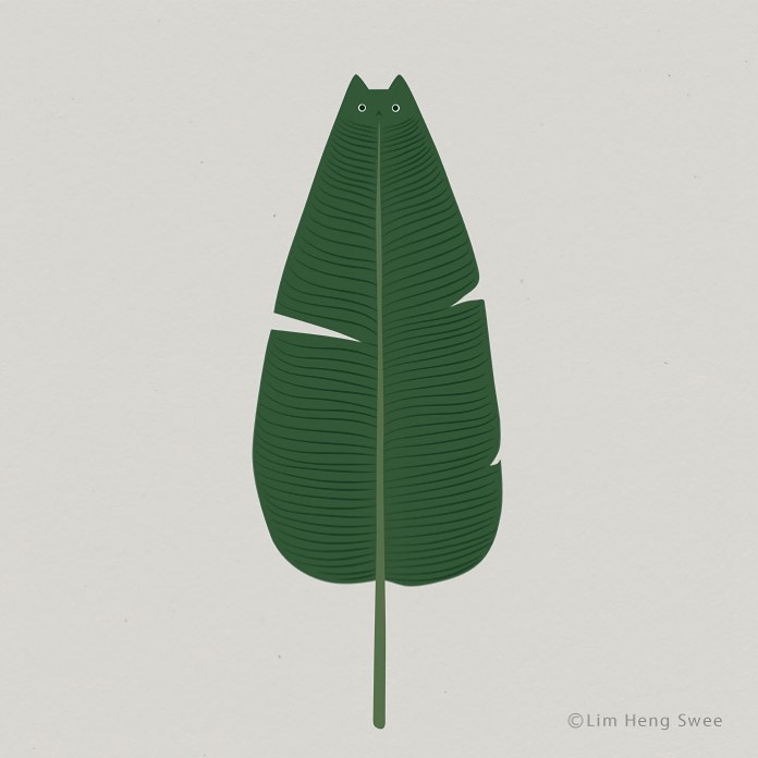 Illustrations de chats et de plantes par Lim Heng Swee