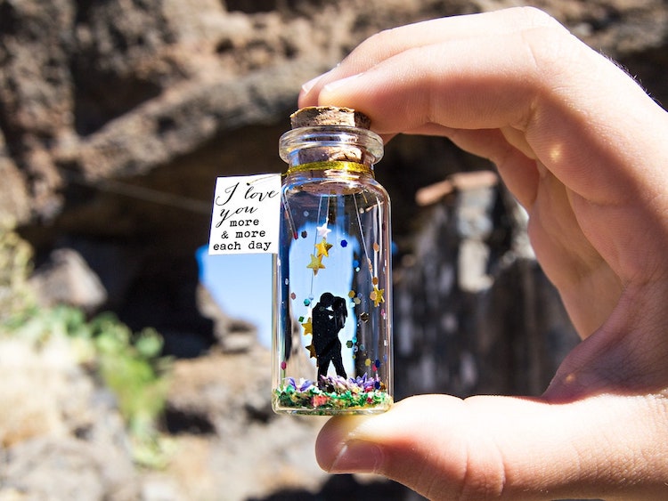 Customized Message in a Bottle for Lovers