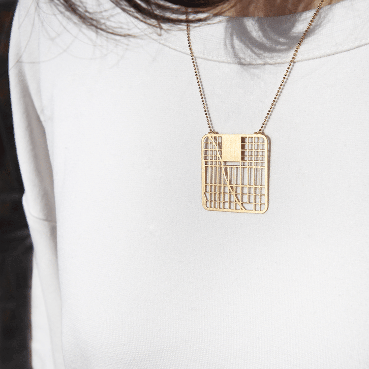 New York City Map Necklace