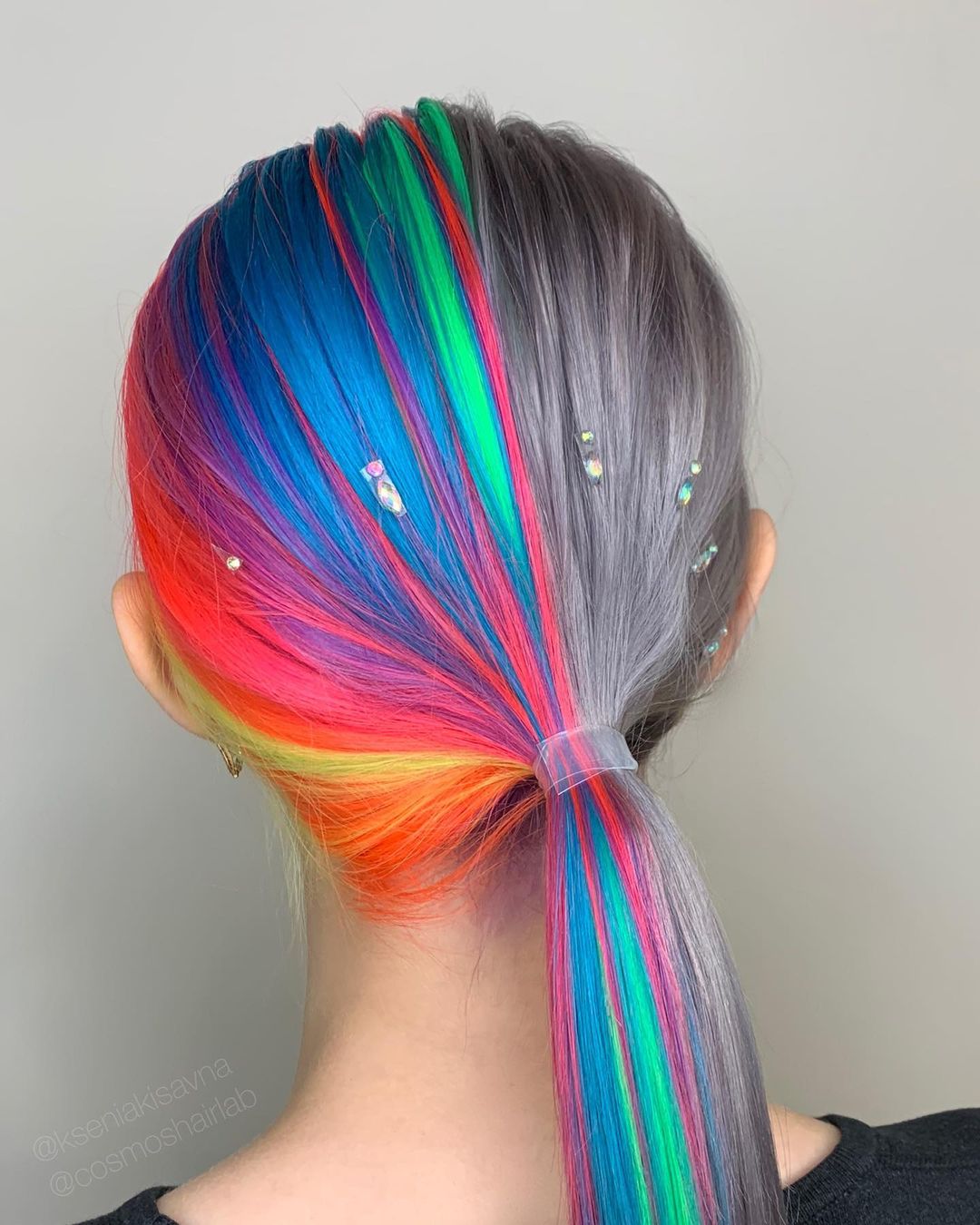 cabello de varios colores