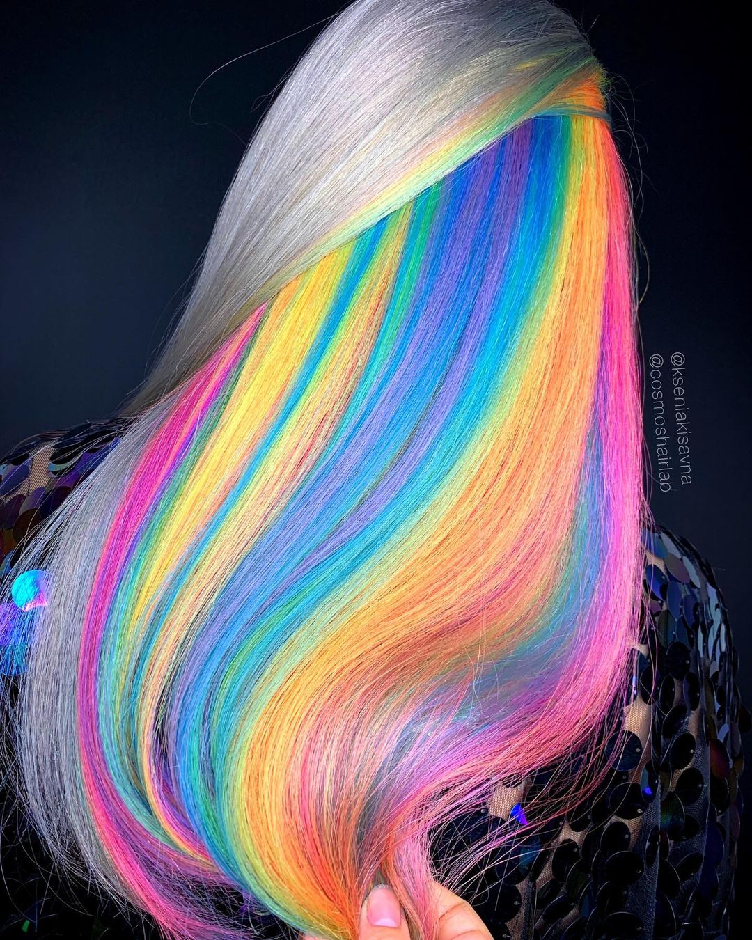 cabello de muchos colores