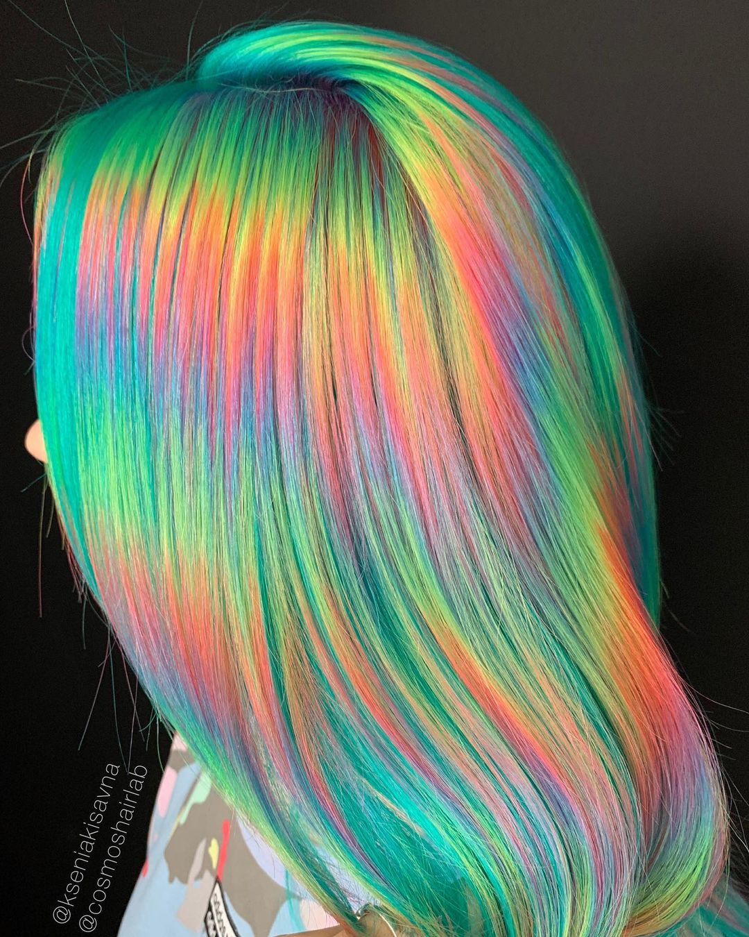 cabello de muchos colores