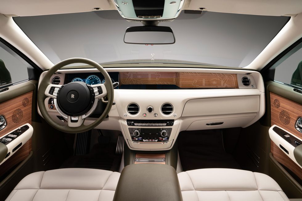 Interior of Rolls-Royce and Hermès Phantom Oribe