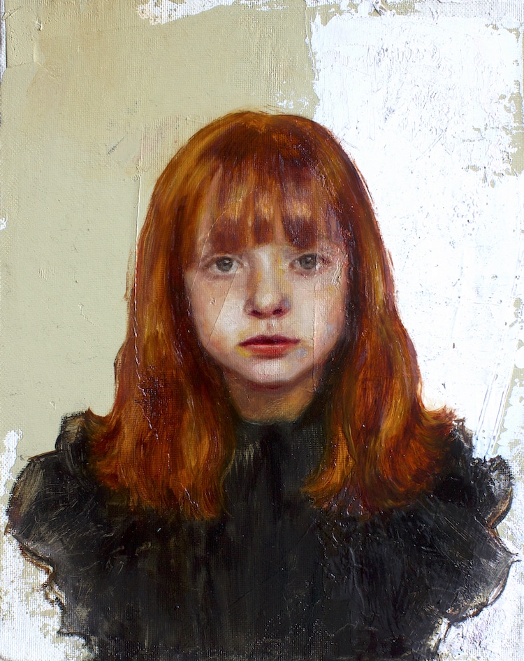 Portrait Paintings by Rosso Emerald Crimson
