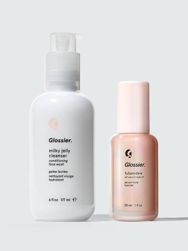 The Glossier Conditioning Face Wash and Oil-Serum Hybrid Set