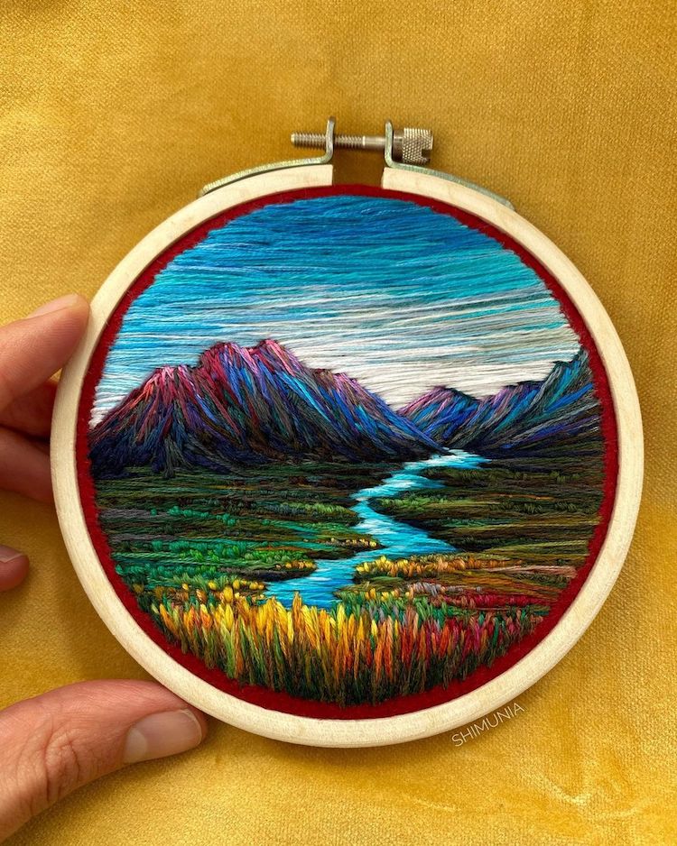 Amazing Embroidery Art Captures Kaleidoscopic Views of Nature