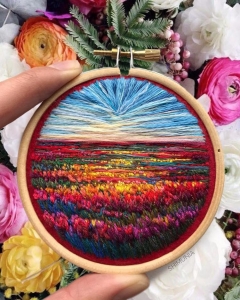 Amazing Embroidery Art Captures Kaleidoscopic Views of Nature